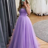 SP1936,Sweetheart tulle pleated beaded long prom dress,ball gown sleeveless evening dresses - Thumbnail 1