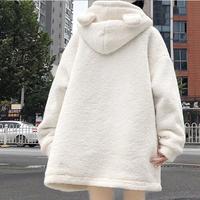 Cute Plush Warm Hoodie Coat - Thumbnail 3