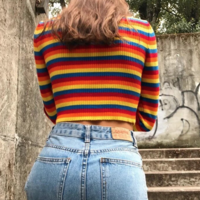 RAINBOW HIGH NECK SWEATER - Thumbnail 2