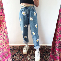 VINTAGE EGG FLOWERS JEANS - Thumbnail 1