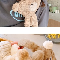 Cute Bear Teddy Ears Sweet Hood Plush Thick Warm Winter Protection Earmuffs - Thumbnail 3