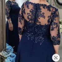 Royal Blue Mother of the Bride Dresses with Sleeves - Thumbnail 1