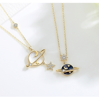 New starry sky planet necklace - Thumbnail 8