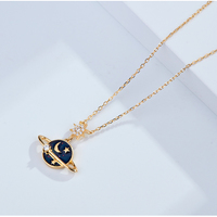 New starry sky planet necklace - Thumbnail 2