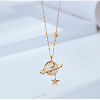 New starry sky planet necklace - Thumbnail 4