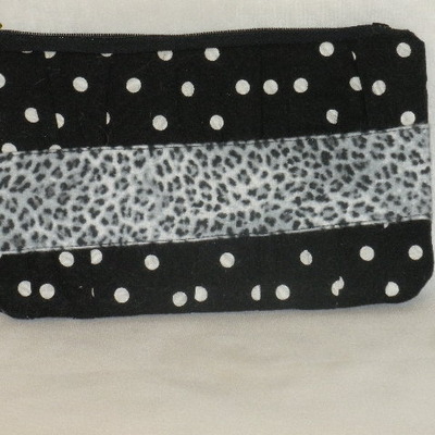 Black cosmetic bag/clutch