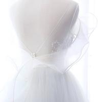 A-line Mermaid Backless Tulle Prom Dresses  - Thumbnail 1