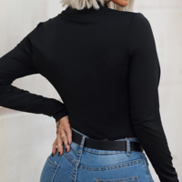 Long Sleeve Women'S Double Breasted Sexy Top - Thumbnail 2