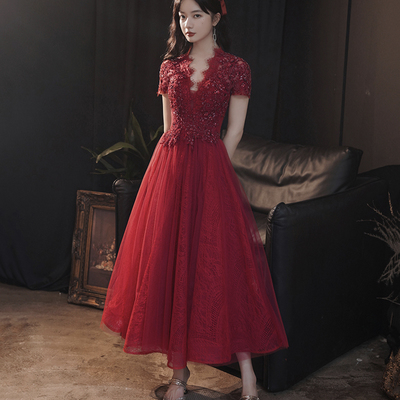 Cute tulle long a line prom dress evening gown