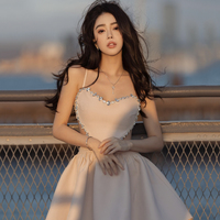 Lovely heart-shaped diamond backless prom dress party dress - Thumbnail 2