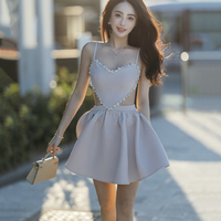 Lovely heart-shaped diamond backless prom dress party dress - Thumbnail 7