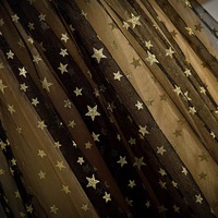 Cute v neck tulle long prom dress with stars evening gown - Thumbnail 4