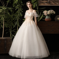 Cute tulle lace long prom dress A line evening gown - Thumbnail 5