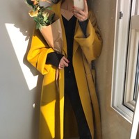 Classy Autumn And Winter Korean Fashion Women's Coat - Thumbnail 4