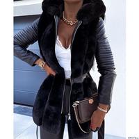 Women Autumn Winter Warm Faux Fur Coat  - Thumbnail 3