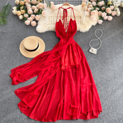 Halter backless dress women sexy - Thumbnail 4