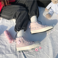 Spring Designer Women Canvas Sneakers - Thumbnail 2