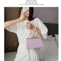  Pearl Decor Leather Handbag Elegant - Thumbnail 8