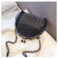 Punk Style Chains Shoulder Bag Ladies - Thumbnail 3