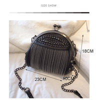Punk Style Chains Shoulder Bag Ladies - Thumbnail 6