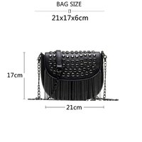  Diamonds Shoulder Bags Sexy Rivet Shoulder - Thumbnail 8