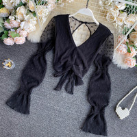 Puff Sleeve Blouse Women Blusa Woman - Thumbnail 2