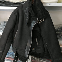  Thick Warm Turn-down Collar Jacket with Belt  - Thumbnail 8