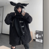 Goth Grunge Cute Rabbit Cap Scarf - Thumbnail 1