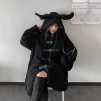 Goth Grunge Cute Rabbit Cap Scarf - Thumbnail 5