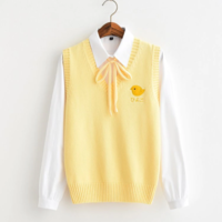 Yellow Girl Style Yellow Chick Embroidery - Thumbnail 1