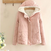  Cute Solid Color Cotton Women's Coat  - Thumbnail 2