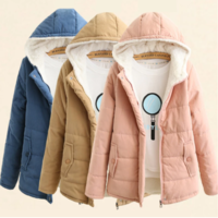  Cute Solid Color Cotton Women's Coat  - Thumbnail 1