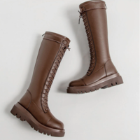Zipper Square Heels Platform Casual  - Thumbnail 1