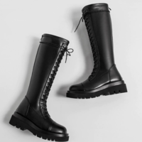 Zipper Square Heels Platform Casual  - Thumbnail 4