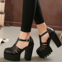 Gothic Style Cool Summer T-Strap - Thumbnail 1