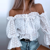 Summer Elegant Hollow Out Lace-Up - Thumbnail 3