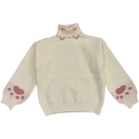 Cat Neko Pink White Brown Paws Pullover Knitted Sweater - Thumbnail 6