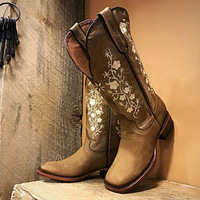  Bohemian Style Girl Boots Mid Calf Boot - Thumbnail 1