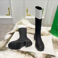 2022 Color Matching Boots Women's Thick-soled Thick Heel High Boots S-611 - Thumbnail 2