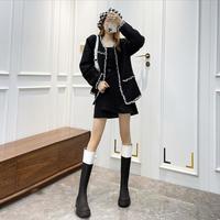 2022 Color Matching Boots Women's Thick-soled Thick Heel High Boots S-611 - Thumbnail 1
