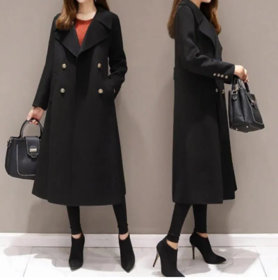 Cashmere Double Breasted Chic Coat