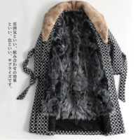 Velvet Padded Warm High-quality Ladies Long Fur Coat - Thumbnail 3
