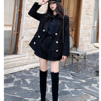 Black Classy Blazer Coat for Women - Thumbnail 2