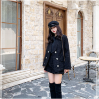 Black Classy Blazer Coat for Women - Thumbnail 3