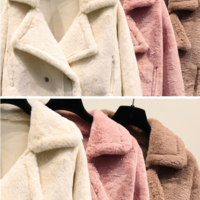 Women Faux Mink Rabbit Female Bomber - Thumbnail 8
