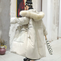 Warm Women's Fluffy Winter Coat Parka with Fur - Thumbnail 5