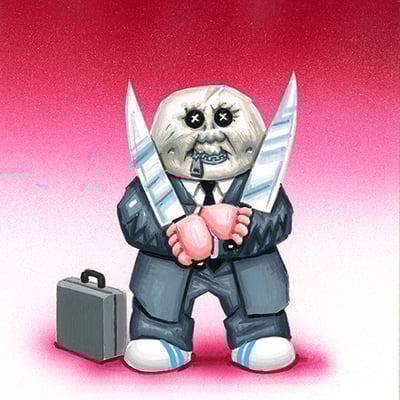 Dwight breed / ben button final art - horrorible kids - series 6 2021 - Thumbnail 2