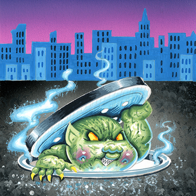 Bud c.h.u.d. / sewer stu final art - horrorible kids - series 6 2021