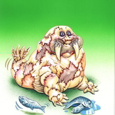 Tuskin' justin/ wal russ final art - horrorible kids - series 6 2021