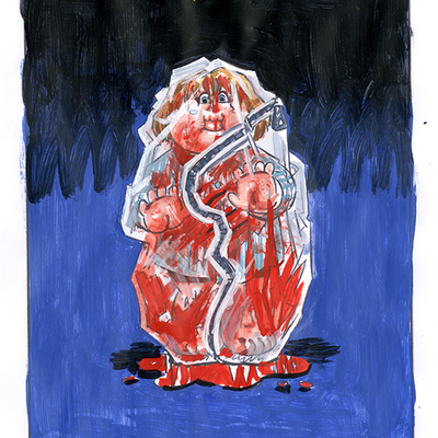 Trapped tina / bonnie bag color rough - horrorible kids - series 6 2021 - Thumbnail 2